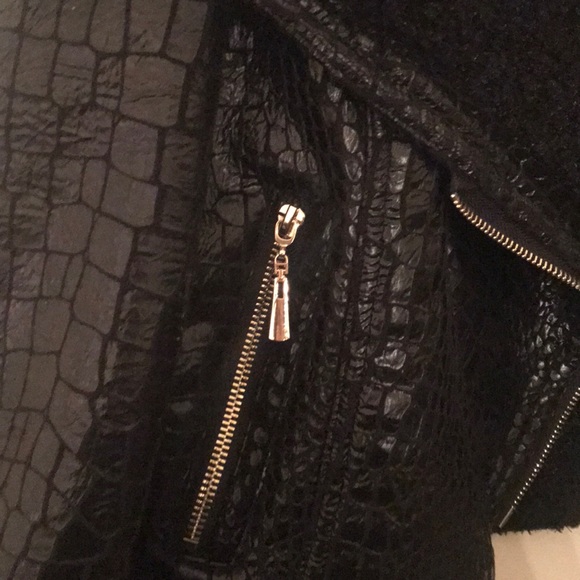 Black aviator in faux leather - Picture 3 of 6